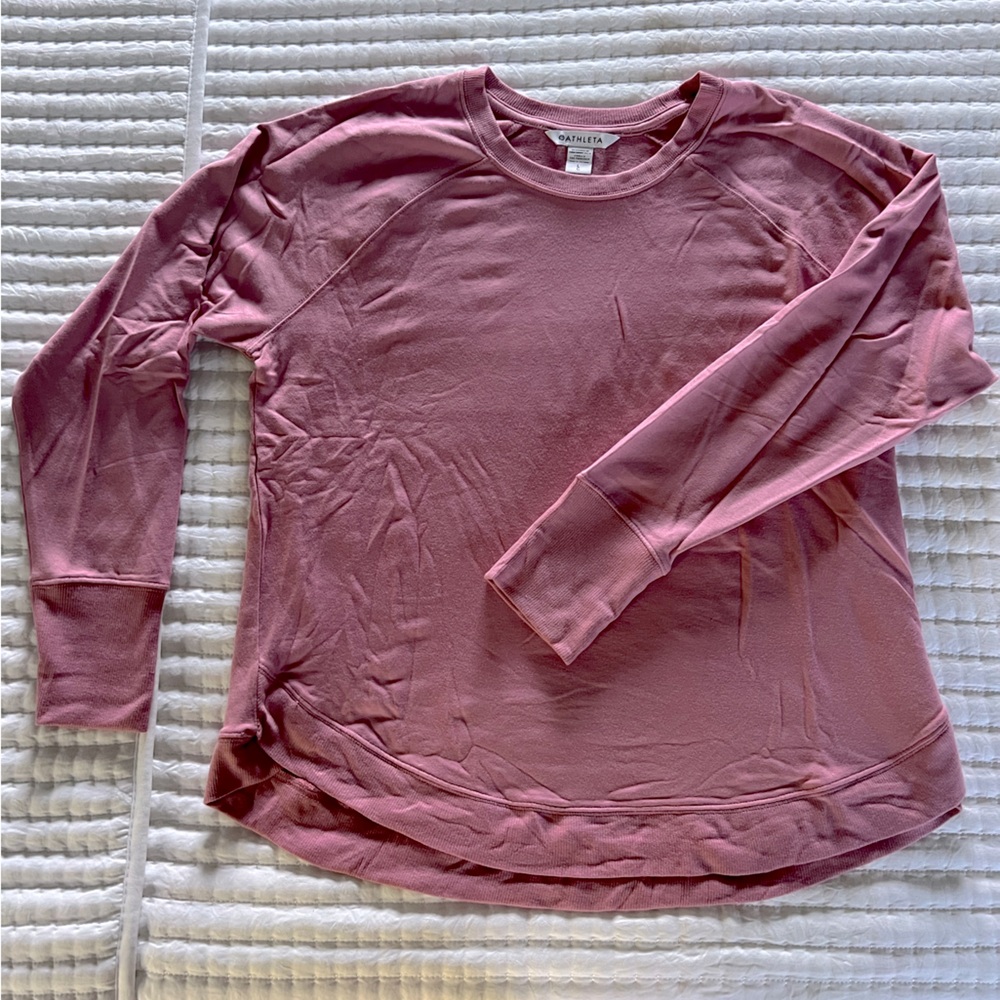 Athleta Pure Luxe Sweatshirt - rose - L